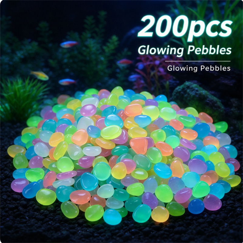 200pcs 1cm glow in dark pebble - Plant Aquarium Pot recension och pris