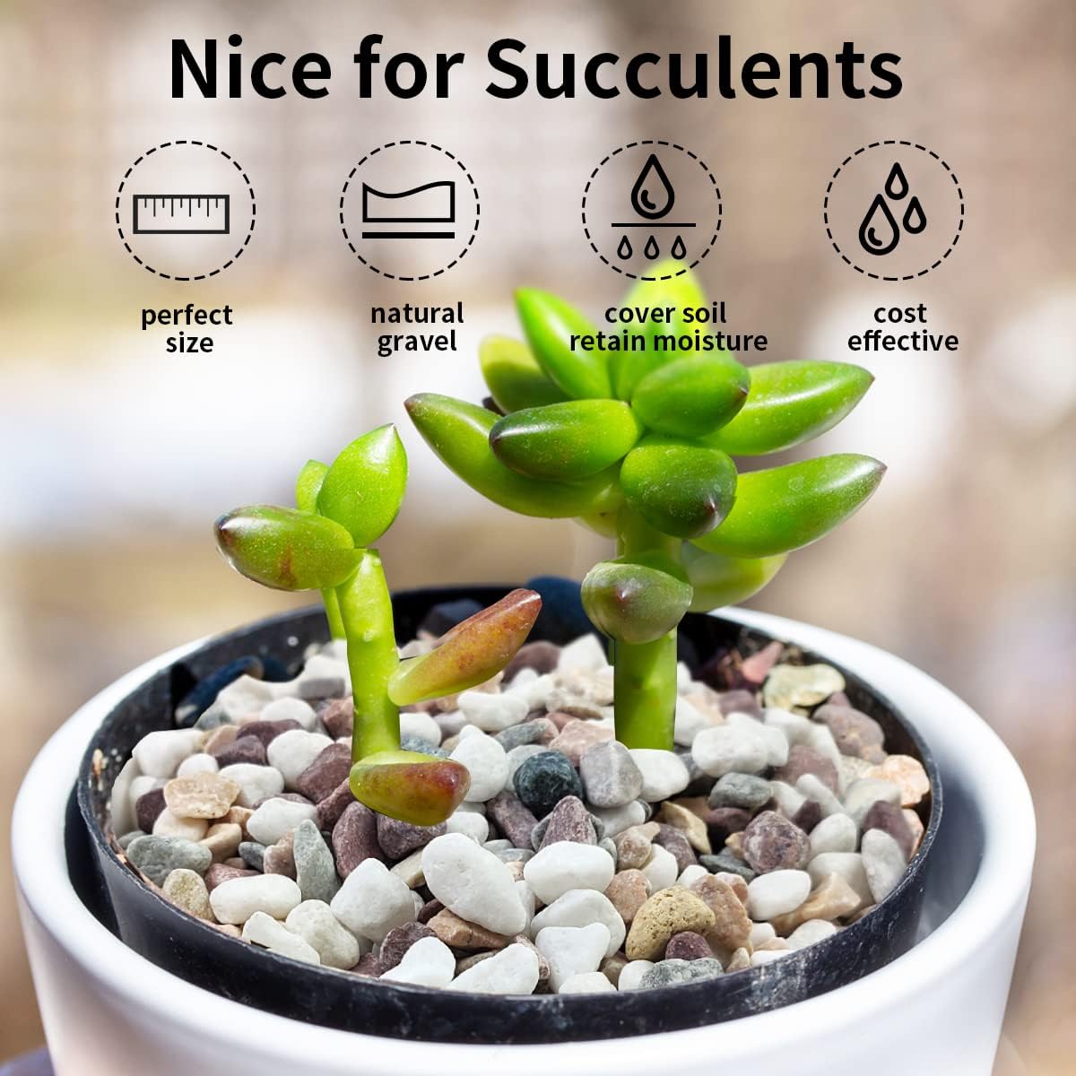 Mixed Color Gravel Stones Deco - Plant Aquarium Pot recension och pris