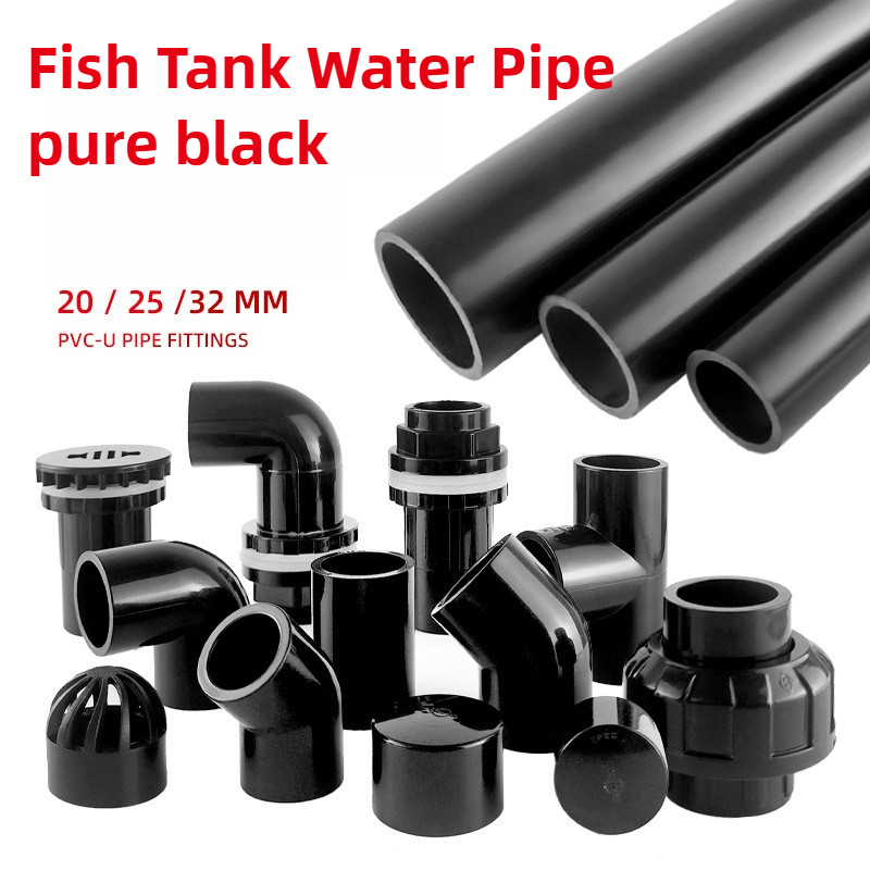 PVC Black Fish Tank Water Pipe - Aquarium Driftwood recension och pris